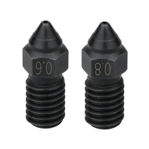 2pcs Ender 3 V3 SE Hardened Steel Nozzles Spider Hotend High Speed Nozzle High Temperature Compatible with Creality Ender 7 / Ender 5 S1 3D Printer Accessories Replament (0.6mm, 0.8mm) von POLISI3D