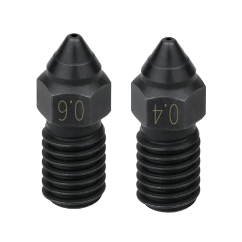 2pcs Ender 3 V3 SE gehärtete Stahldüsen Spider Hotend High Speed Düse Hohe Temperatur Kompatibel mit Creality Ender 7.Ender 5 S1 3D Drucker Zubehör Ersatz (0.4mm, 0.6mm) von POLISI3D