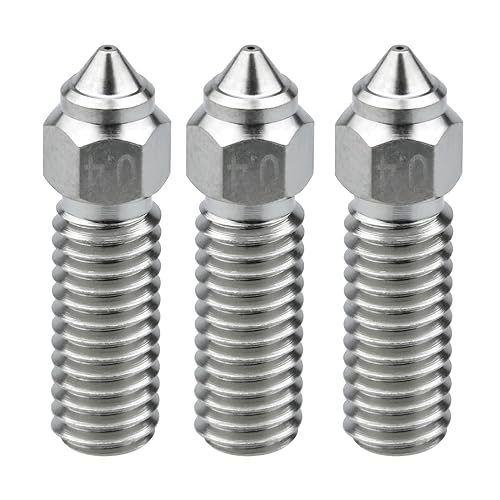 3PCs Upgrade überzogene verschleißfeste Messing Düse Pack 0.4mm Super Glatt Kompatibel mit Creality K1, K1 Max 3D Drucker Zubehör von POLISI3D