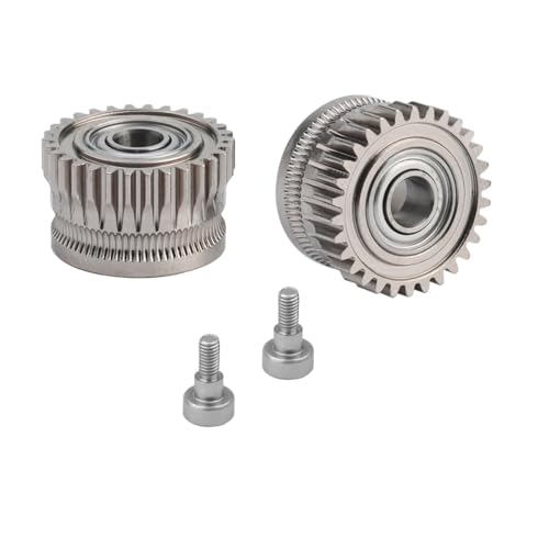 POLISI3D K1 Max Extruder Gears Kit Gehärteter Stahl Vernickelung Alle Metall Antrieb Getriebe Hohe Härte Kompatibel mit Creality K1C...K1 Max 3D Drucker Zubehör Teile von POLISI3D