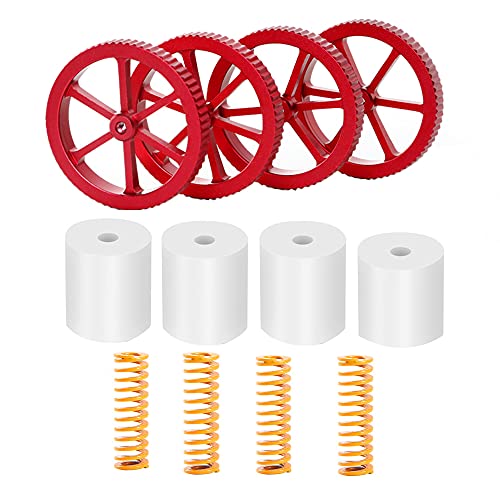 POLISI3D Original Metall Hand Twist Nivelliermuttern + Heatbed Silikon Nivelliersäule Mount Puffer Federn für Creality Ender 3 V2/Pro, CR-10S Pro CR10 V2/Mini, Ender 5 Plus 3D Drucker POLISI3D Original Metall Hand Twist Nivelliermuttern + Heatbed Silikon Nivelliersäule Mount Puffer Federn für Creality Ender 3 V2/Pro, CR-10S Pro CR10 V2/Mini, Ender 5 Plus 3D Drucker von POLISI3D