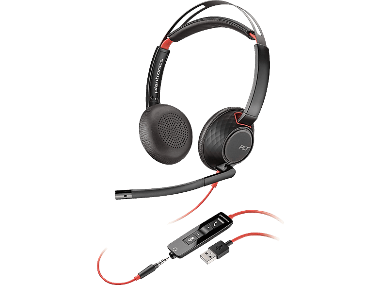 POLY Blackwire 5220, Over-ear Headset Schwarz von POLY