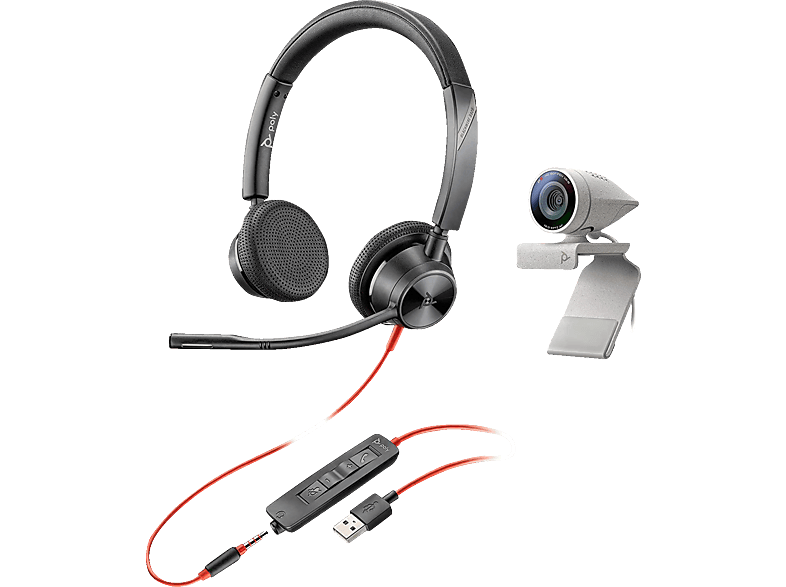 POLY Studio P5 Kit mit Blackwire 3325 Corded Headset, Mehrfarbig von POLY