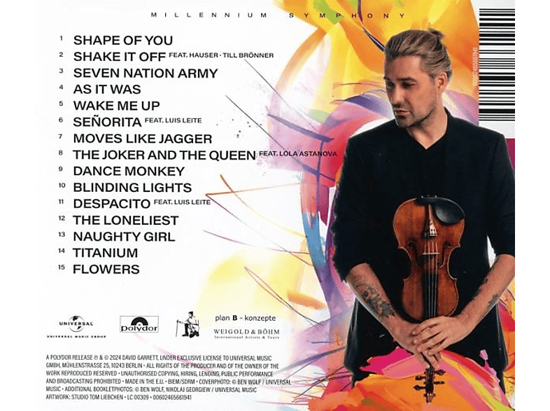 David Garrett - Millennium Symphony (Standard Jewelcase) Jewelcase (CD) von POLYDOR / ISLAND