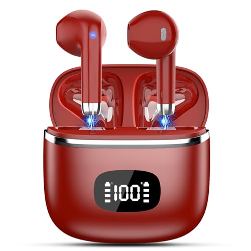 POMUIC Kabellose Bluetooth-Kopfhörer, 2023, Bluetooth 5.3 mit ENC, Kopfhörerreduzierung, 40 Stunden Spielzeit mit LED-Display, Hi-FI Stereo-Sound, IP7 wasserdicht, Touch-Steuerung, Bluetooth-Headset POMUIC Kabellose Bluetooth-Kopfhörer, 2023, Bluetooth 5.3 mit ENC, Kopfhörerreduzierung, 40 Stunden Spielzeit mit LED-Display, Hi-FI Stereo-Sound, IP7 wasserdicht, Touch-Steuerung, Bluetooth-Headset von POMUIC