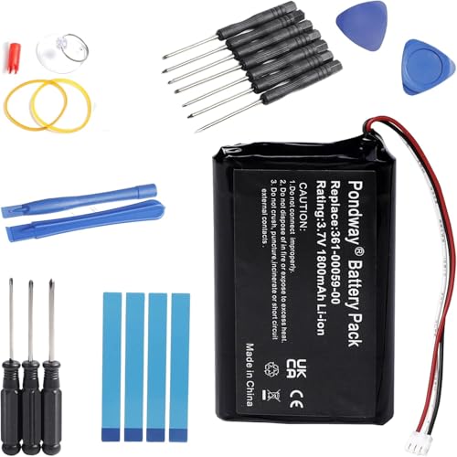 PONDWAY 1800mAh 3.7V Ersatz GPS Akku kompatibel mit Garmin ZUMO 340LM 350LM 390LM 361-00059-00 GPS-Navigationssystem Sat NAV wiederaufladbarer Li-Ionen-Polymer-Akkupack mit Reparaturwerkzeug PONDWAY 1800mAh 3.7V Ersatz GPS Akku kompatibel mit Garmin ZUMO 340LM 350LM 390LM 361-00059-00 GPS-Navigationssystem Sat NAV wiederaufladbarer Li-Ionen-Polymer-Akkupack mit Reparaturwerkzeug von PONDWAY