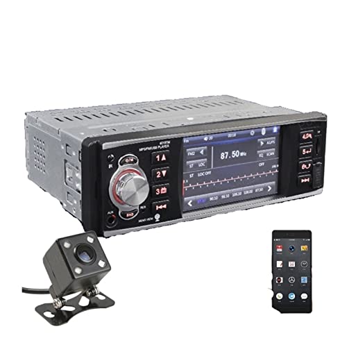Auto Radio 4 Zoll HD USB/SD/FM Stereo Bluetooth MP5 Player mit Rückfahrzeugbildschirm mit Rückfahrkamera,Kompatibel Mit Den Meisten GeräTen(with Camera) von POOIQX