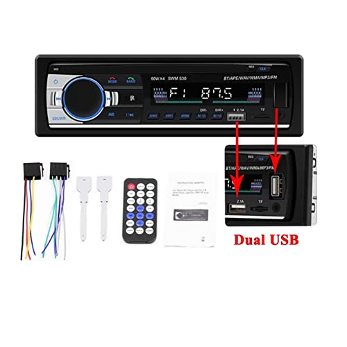 Auto -Radio -Audio Fm Bluetooth MP3 Audio Player Bluetooth Handy Handfree USB/SD Auto -Stereo -Radio in der Dash -Aux -Eingabe,Kompatibel Mit Den Meisten GeräTen(530 Phone Charging) von POOIQX