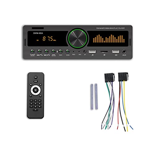 Auto Radio Bluetooth Autoradio Auto Stereo Radio Fm Aux -Eingangsempfänger USB SWM-80A 12V In-Cash 1 DIN Auto MP3 Spieler Multimedia,Kompatibel Mit Den Meisten GeräTen(BT Finder Radio) von POOIQX