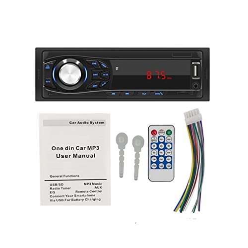Auto Radio Bluetooth drahtloses Handfree MP3 Multimedia -Spieler Aux USB FM 12V Klassischer Stereo Audio Player Auto Car Electric,Kompatibel Mit Den Meisten GeräTen(MP3 Player only) von POOIQX