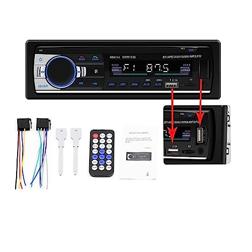 Auto -Radio -Player Car Audio Stereo MP3 Player Support Bluetooth Handfree mit USB SD Aux in Hafen,Kompatibel Mit Den Meisten GeräTen(530 Phone Charging) von POOIQX