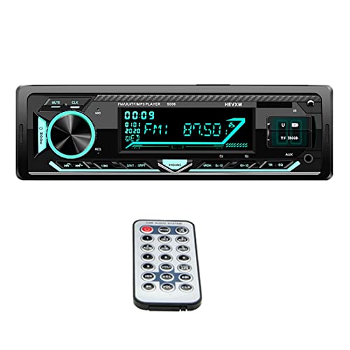 Auto Radio Stereo Fm Bluetooth MP3 Audio-Player Handfree-Call mit Lenkradfernbedienungssteuerung Aux Dual eingeben USB,Kompatibel Mit Den Meisten GeräTen(No Remote Control) von POOIQX