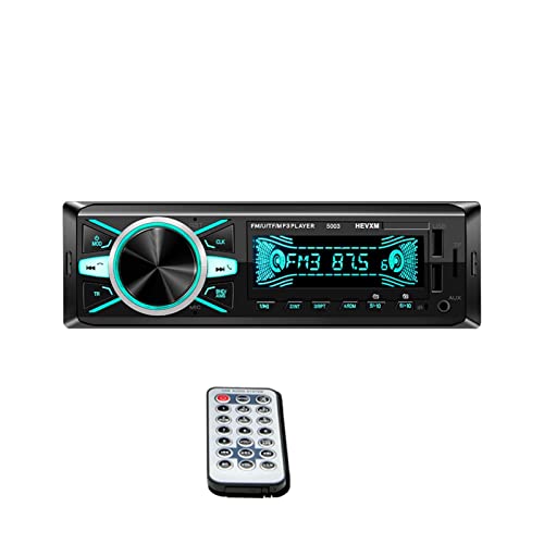Autoradio 1din Bluetooth Fm Audio -Player -Stereo -Musik -Ruf Handsfree Auto MP3 Spieler mit Lenkrad -Fernbedienung Aux 2 USB,Kompatibel Mit Den Meisten GeräTen(No Remote Control) von POOIQX