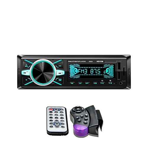 Autoradio 1din Bluetooth Fm Audio -Player -Stereo -Musik -Ruf Handsfree Auto MP3 Spieler mit Lenkrad -Fernbedienung Aux 2 USB,Kompatibel Mit Den Meisten GeräTen(with Remote Control) von POOIQX