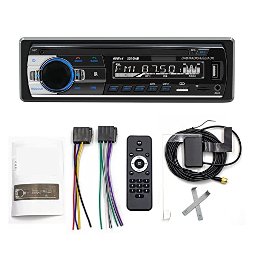 Autoradio DAB+AM/FM TF DAB-520 MP3 Player Radio Audio USB SD Aux in Bluetooth-kompatibler Multimedia-Autoradio-Player,Kompatibel Mit Den Meisten GeräTen von POOIQX