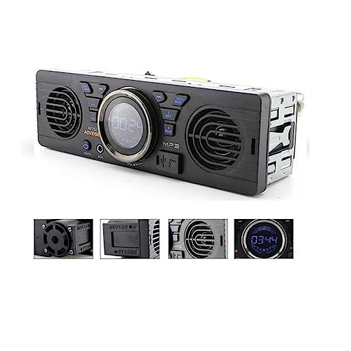 Bluetooth Car Radio MP3 Spieler Fm Auto -Audio -Stereo LED Anzeige 12V Freisprechanlage SD Aux in USB 1 Lärm Fm Spieler Freisprechanruf,Kompatibel Mit Den Meisten GeräTen(AV252) von POOIQX