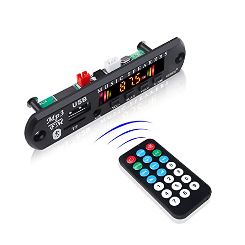 Bluetooth Car Radio Stereo MP3 Player Decorder Board -Modul Wireless Receiver Audioadapter 3,5 mm Aux-in fm u Datenträger Spielen,Kompatibel Mit Den Meisten GeräTen(Color Display) von POOIQX
