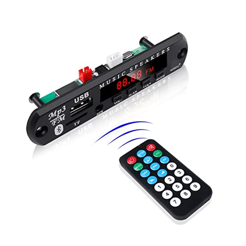 Bluetooth Car Radio Stereo MP3 Player Decorder Board -Modul Wireless Receiver Audioadapter 3,5 mm Aux-in fm u Datenträger Spielen,Kompatibel Mit Den Meisten GeräTen(Normal Display) von POOIQX