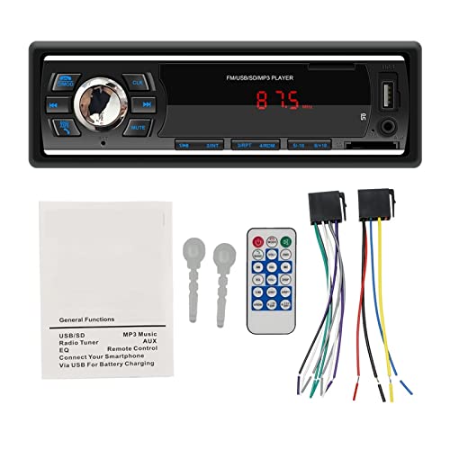 Car Radio 1 Din Bluetooth Car MP3 Spieler 4X45W Multimedia Automobile Fm Radio -Stereo -Audiomusik USB/SD with In Dash Aux Eingang,Kompatibel Mit Den Meisten GeräTen Car Radio 1 Din Bluetooth Car MP3 Spieler 4X45W Multimedia Automobile Fm Radio -Stereo -Audiomusik USB/SD with In Dash Aux Eingang,Kompatibel Mit Den Meisten GeräTen von POOIQX
