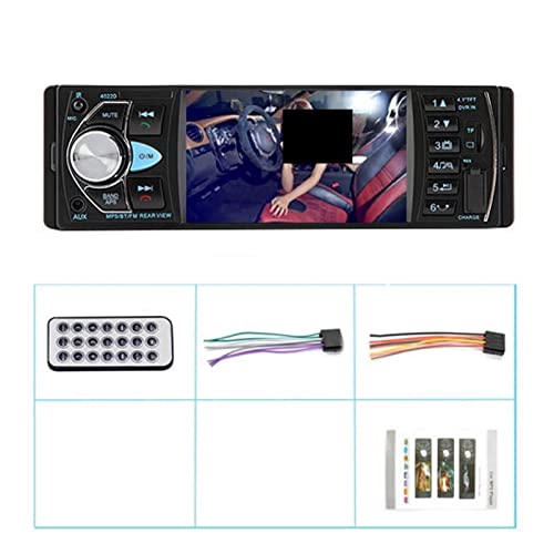 Car Radio 1Din Stereo MP5 MP3 Bluetooth Radio FM USB Autoradio 4,1 Zoll Heckansicht Spiegel Lenkradsteuerung,Kompatibel Mit Den Meisten GeräTen(Car Radio Only) von POOIQX
