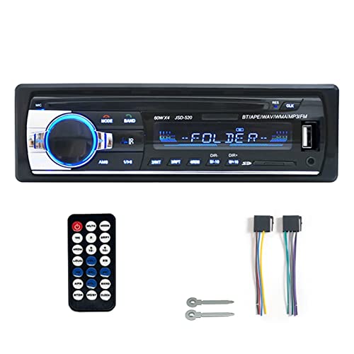 Car Radio Stereo Player Digital Bluetooth Car MP3 Player 60Wx4 Fm Radio Stereo Audio Music USB/SD with In Dash Aux Eingang,Kompatibel Mit Den Meisten GeräTen(A) von POOIQX