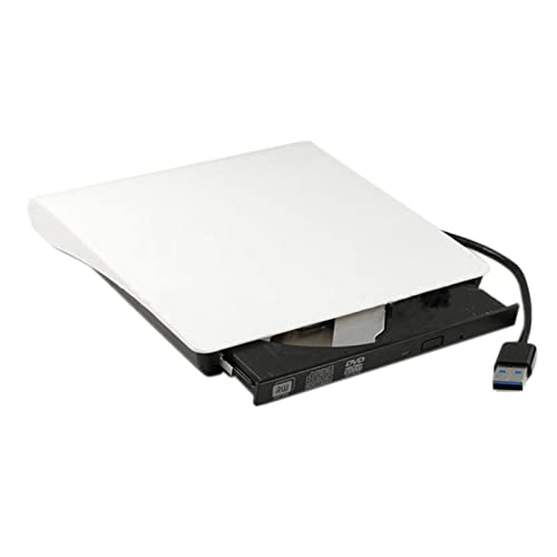 External CD-DVD. Antrieb tragbar USB 3.0-CD/DVD Spieler mit Typ-C-Wandler,Kompatibel Mit Den Meisten GeräTen(White) von POOIQX