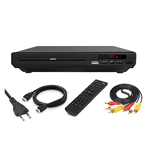 Home Mini. DVD Spieler DVD Disc-Player for Fernseher Mit H Av. Ausgangskabel enthalten 108 0p USB. Eingang,Kompatibel Mit Den Meisten GeräTen(E-U) von POOIQX