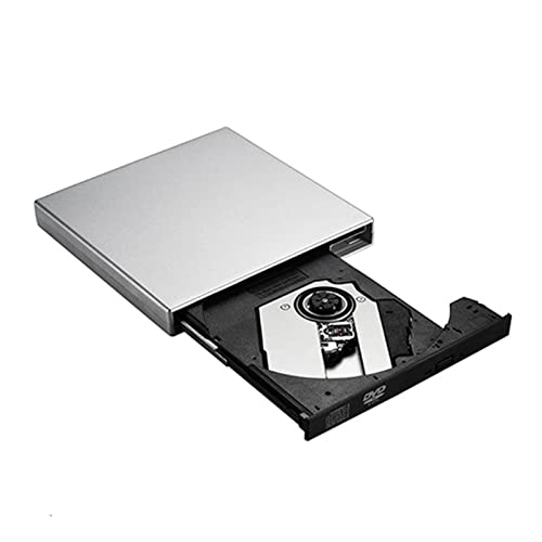 Neues Universal External. USB-DVD. Optisches Laufwerk 2. 4X-CD Recorder Player for Pc. Laptop,Kompatibel Mit Den Meisten GeräTen(Silver) von POOIQX
