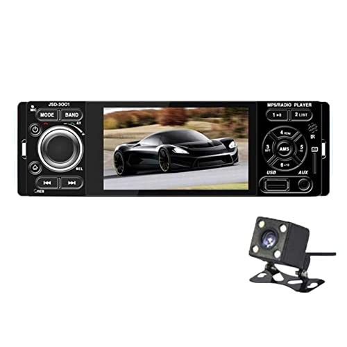 Retraktierbar 1 DIN -Radio -Auto -Stereo Audio 7 Zoll MP5 MP4 Spieler Aux/USB/tf/fm/Touchscreen/Bluetooth 3 -Sprachenmenü,Kompatibel Mit Den Meisten GeräTen(3001 with Camera) von POOIQX