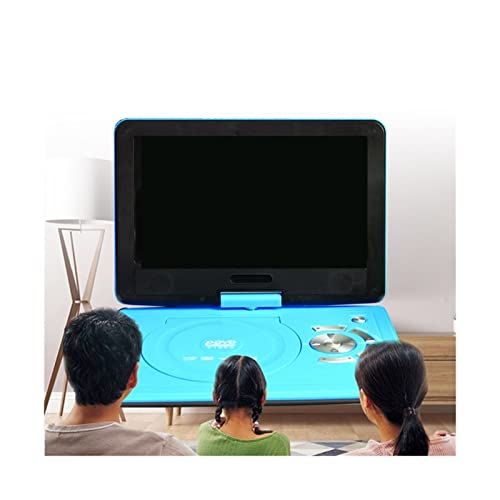 tragbar DVD Spieler, eingebauter Akku, Swoeling-Bildschirm, Unterstützung CD/DVD/SD Karte/USB, Fernbedienung, Autoladegerät,Kompatibel Mit Den Meisten GeräTen(Rood) von POOIQX