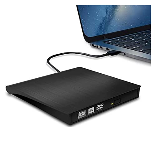tragbar USB 3.0 DVD-ROM Optischer Laufwerk externer schlank CD-ROM RW Festplattenreader-Desktop. Pc. Laptop Tablet Promotion. DVD Spieler,Kompatibel Mit Den Meisten GeräTen(02 Black) von POOIQX