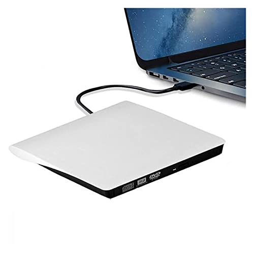 tragbar USB 3.0 DVD-ROM Optischer Laufwerk externer schlank CD-ROM RW Festplattenreader-Desktop. Pc. Laptop Tablet Promotion. DVD Spieler,Kompatibel Mit Den Meisten GeräTen(03 White) von POOIQX