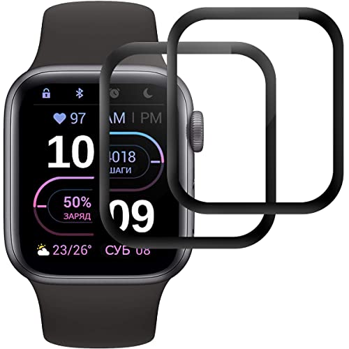POOPHUNS 2 Stück Schutzfolie Kompatibel mit Apple Watch Series 8/Series7 45MM, 3D Full Cover Displayschutz für Apple Watch 8 45MM, Anti-Kratzer, Blasenfrei, Anti-Fingerprint von POOPHUNS