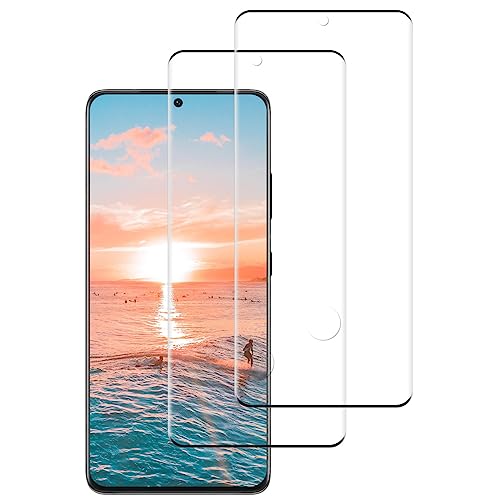 Schutzfolie Panzerfolie für Samsung Galaxy S21 Plus, 9H Härte Panzer Schutz Glasfolie, 3D Runde Kante, Anti-Kratzen, Ultra-HD S21 Plus Displayschutzfolie - 2 Stück von POOPHUNS