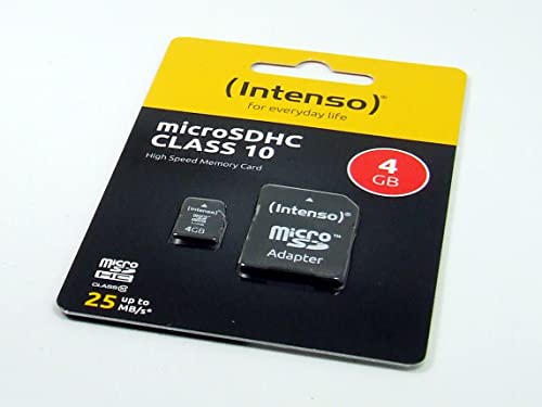 POPESQ® 1 STK. x Micro SD Intenso SDHC 4Gb Classe10 mit SD Adapter #A4564 von POPESQ