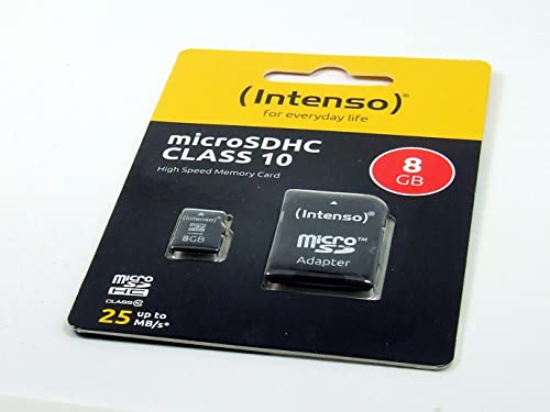 POPESQ® 1 STK. x Micro SD Intenso SDHC 8Gb Classe10 mit SD Adapter #A4580 von POPESQ