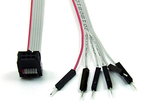 POPESQ® 1 Stk. x IDC Kabel - DUPONT Mänlich 6 polig 30cm Flachbandkabel 2.54mm Verbinder #A2564 von POPESQ