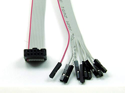 POPESQ® 1 Stk. x IDC Kabel - DUPONT Weiblich 10 polig 30cm Flachbandkabel 2.54mm Verbinder #A2561 von POPESQ