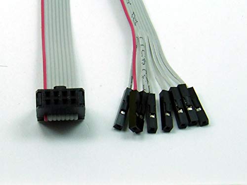POPESQ® 1 Stk. x IDC Kabel - DUPONT Weiblich 8 polig 30cm Flachbandkabel 2.54mm Verbinder #A2560 von POPESQ
