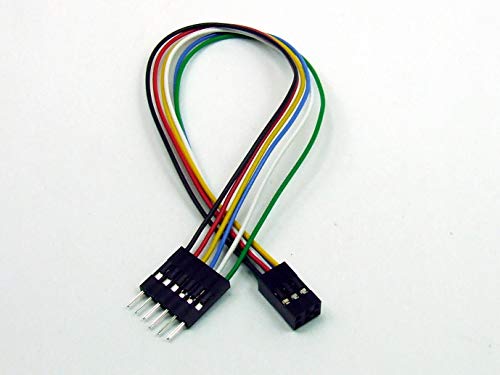 POPESQ® 1 Stk. x Kabel Buchse - Stecker 2.54mm 6 (2x3) polig ISP Adapter kompatibel mit Arduino 20cm DUP254#A3227 von POPESQ