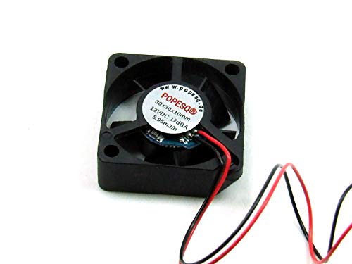 POPESQ® 1 Stk. x Lüfter Super Leise Extruder 3D Drucker / 1 pcs. x Fan Super Silent 12V 30mm x 30mm x 10mm Extruder 3D Printer #A2239 von POPESQ