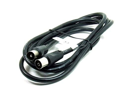 POPESQ® 1 Stk. x TV Kabel Premium Koaxial Antenne Buchse - Stecker 1.5m Schwarz #A4577 von POPESQ