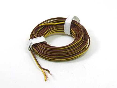 POPESQ® 5 m x Lautsprecher Kabel 2 polig 0.25mm² Gelb - Braun #A5462 von POPESQ