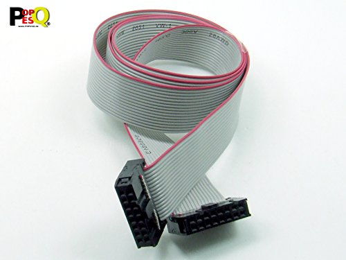 POPESQ® - IDC Kabel/Cable 16 polig (2x 8) cca. 150 cm / 1.5 m lang/long, Flachbandkabel Ribbon #A1833 von POPESQ