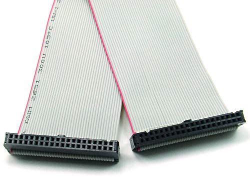POPESQ® - IDC Kabel/Cable 40 polig (2x 20) cca. 100 cm / 1 m lang/long, Flachbandkabel Ribbon, Raspberry Pi #A1334 von POPESQ