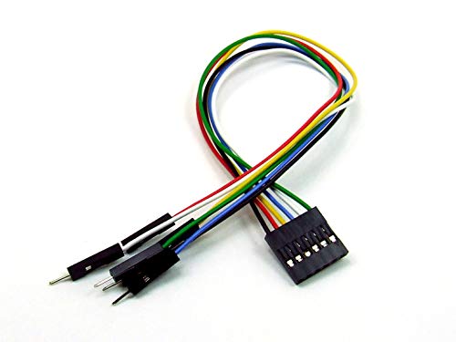 POPESQ® - Kabel Cable BUCHSE - STECKER 6 polig/Way Female - Male Connector BREADBOARD Dupont 2.54mm #A1366 von POPESQ