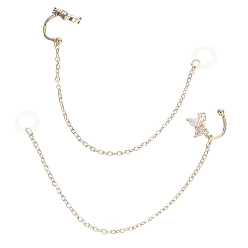 POPETPOP 1 Paar Kopfhörer-Anti-verlorene Kette Kopfhörer Anti-verlorene Kette Dekorative Kette Für Kabellose Ohrhörer Ohrring Halter Für Kabellose Ohrhörer Kopfhörerkette Kupfer Golden von POPETPOP