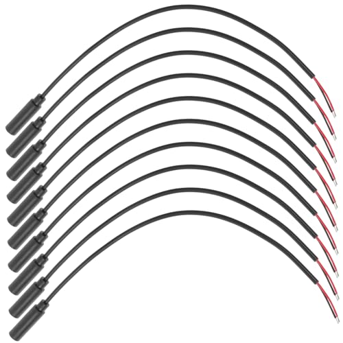 POPETPOP 1 Satz Audioleitung Kabel Kopfhörer Stecker Mikrofonkabel Draht Ohr Offen Audio- Schnüre Kopfhörerkabel Ende Studio Jack Für Kabelgebunden Lautsprecher Aux Black 10 Stück von POPETPOP