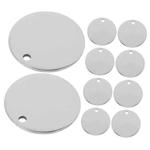 POPETPOP 10 Stück Haustier Id Tags Blanko Schlüsselanhänger Blanko Namensschild Anhänger Stanzrohlinge Schlüsselanhänger Rohlinge Blanko Tag Gravur Stanz Namensschild Haustier Id von POPETPOP