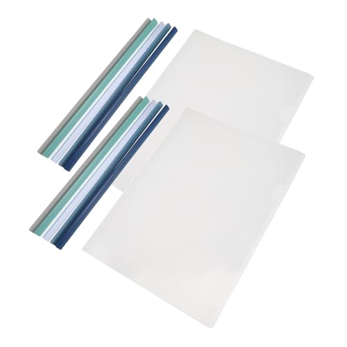 POPETPOP 10 Stücke A4 Dokument Veranstalter Slide Bindemittel Transparent Datei Ordner Büro Binder Liefert Broschüre Binder Schiebe Bars von POPETPOP